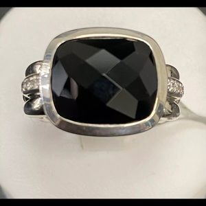 David Yurman Wellesley Link Statement Ring & Diamd